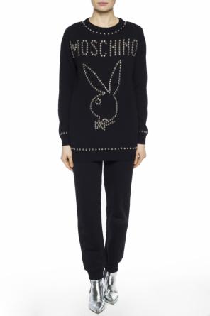 Sweter z logo wysadzanym ćwiekami, zdjęcie 2 Sweter z logo wysadzanym ćwiekami od Moschino